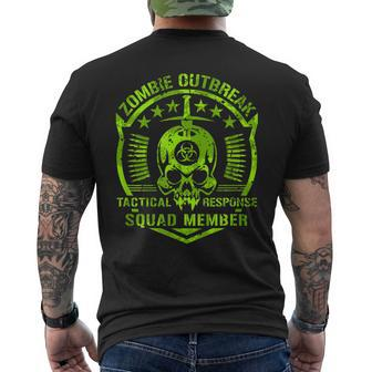 Zombie Outbreak Tactical Team Member Mens Back Print T-shirt - Thegiftio UK