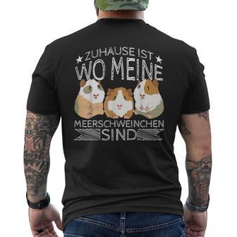 Zuhause Ist Wo Meine Meerschweinchen Sind Guinea Pigs T-Shirt mit Rückendruck - Seseable