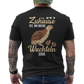 Zuhause Ist Wo Meine Wachteln Sind Kurzärmliges Herren-T-Kurzärmliges Herren-T-Shirt für Wachtelzüchter - Seseable