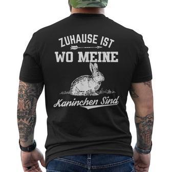 Zuhause mit Meinen Hasen Kurzärmliges Herren-T-Kurzärmliges Herren-T-Shirt, Gemütlich und Lustig für Hasenliebhaber - Seseable