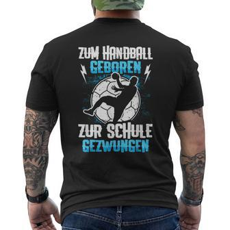 Zum Handball Geboren, Kindershirt Schwarz S für Schule Kurzärmliges Herren-T-Shirt - Seseable
