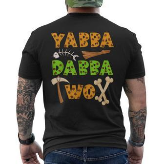 «Yabba Dabba Two» Caveman Ancient Times 2Nd Birthday Party Men's T-shirt Back Print | Mazezy