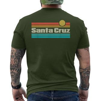 70S 80S Ca Retro Sunset Santa Cruz T-Shirt mit Rückendruck - Seseable