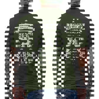 Awesome Father Dad Looks Like Fathers Day Christmas Birthday Men's T-shirt Back Print - Thegiftio