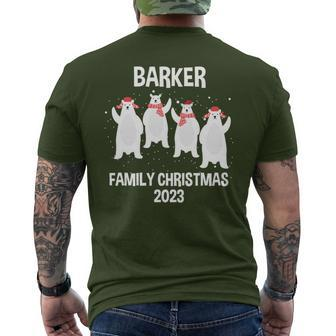 Barker Family Name Barker Family Christmas Men's T-shirt Back Print - Seseable