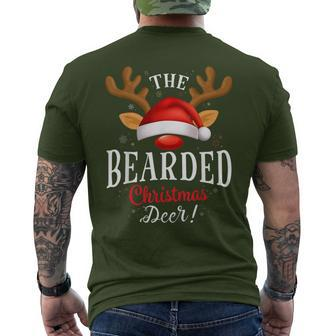 Bearded Christmas Deer Pjs Xmas Family Matching Men's T-shirt Back Print | Mazezy