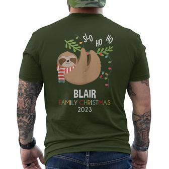Blair Family Name Blair Family Christmas Men's T-shirt Back Print - Seseable