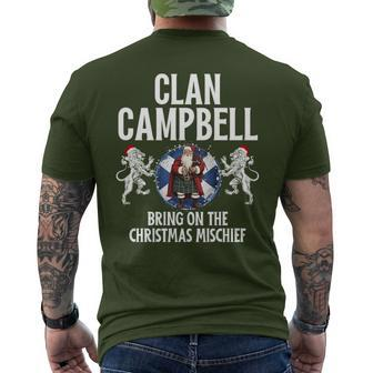 Campbell Clan Christmas Scottish Family Name Party Men's T-shirt Back Print - Seseable