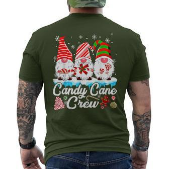 Candy Cane Crew Christmas Gnomes Family Matching Men's T-shirt Back Print - Thegiftio UK