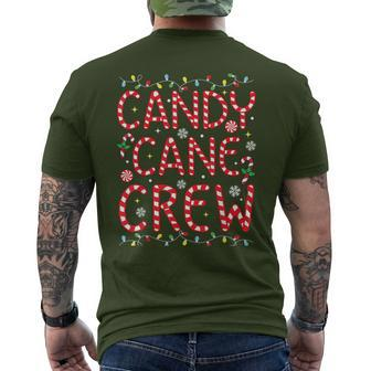 Candy Cane Crew Christmas Candy Cane Lover Xmas Pajama Men's T-shirt Back Print | Mazezy