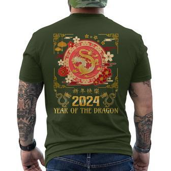 Chinese Dragon New Year 2024 Year Of The Dragon Christmas Men's T-shirt Back Print | Seseable UK