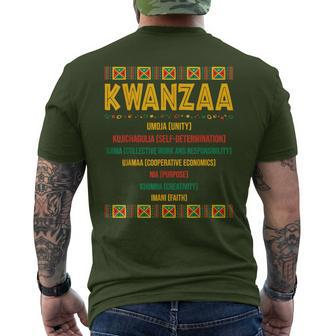 Christmas African American Happy Kwanzaa Men's T-shirt Back Print - Monsterry