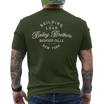 Christmas Bailey Brothers Building & Loan Holiday Classic Men's T-shirt Back Print - Monsterry AU