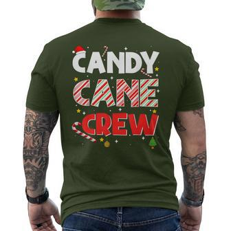 Christmas Candy Cane Crew For Family And Cousins Christmas Men's T-shirt Back Print - Seseable