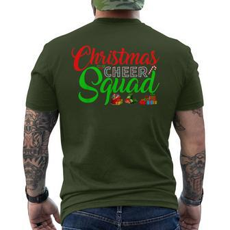 Christmas Cheer Squad Cheerleading Xmas Men's T-shirt Back Print - Monsterry