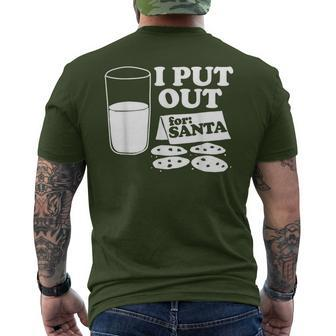 Christmas Cookies And Milk I Put Out For Santa Men's T-shirt Back Print - Monsterry DE