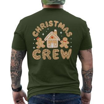 Christmas Crew Holiday Gingerbread Man Men's T-shirt Back Print | Mazezy