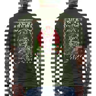 Christmas On The Farm Country Farmhouse Christmas Men's T-shirt Back Print - Monsterry