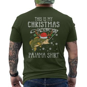 This Is My Christmas Pajama Fishing Xmas Dad Men Men's T-shirt Back Print - Monsterry UK