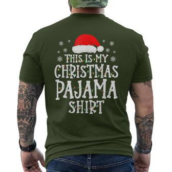 This Is My Christmas Pajama Family Matching Xmas Men's T-shirt Back Print - Monsterry UK