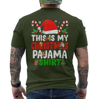 This Is My Christmas Pajama Christmas Men's T-shirt Back Print - Seseable