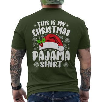This Is My Christmas Pajama Christmas Outfits Men's T-shirt Back Print - Seseable
