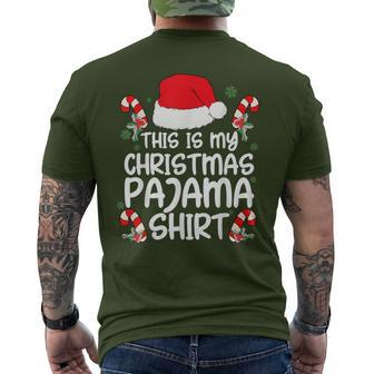 This Is My Christmas Pajama Men's T-shirt Back Print | Mazezy