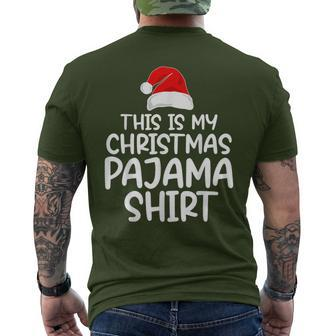 This Is My Christmas Pajama Xmas Family Matching Men's T-shirt Back Print - Monsterry