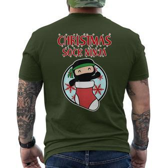Christmas Sock Ninja For Japan Fans Ninja Christmas Men's T-shirt Back Print - Thegiftio UK