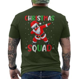 Christmas Squad Family Group Matching Dabbing Santa Xmas Men's T-shirt Back Print | Mazezy