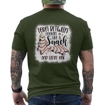 Christmas Tree Cake Torn Between Lookin Like A Snack Debbie Men's T-shirt Back Print - Monsterry UK