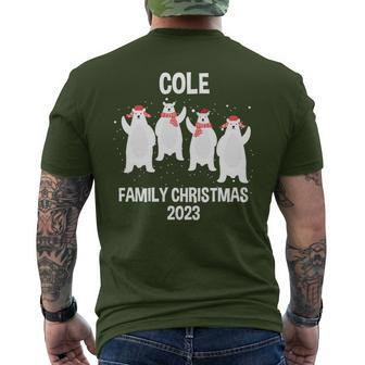 Cole Family Name Cole Family Christmas Men's T-shirt Back Print - Seseable