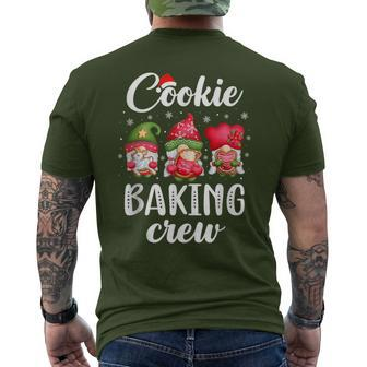 Cooking Lover Christmas Gnomes Cookie Baking Crew Pajamas Men's T-shirt Back Print | Mazezy