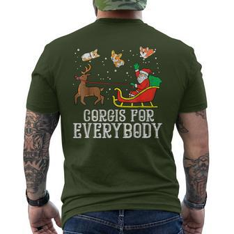 Corgis For Everybody Xmas Christmas Corgi Dog Lover Men's T-shirt Back Print - Monsterry
