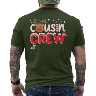 Cousin Crew Christmas 2023 Family Matching Santa Elf Xmas Men's T-shirt Back Print - Monsterry