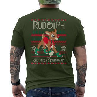 Cute Rudolph The Red Nosed Reindeer Christmas Special Xmas Men's T-shirt Back Print - Thegiftio UK
