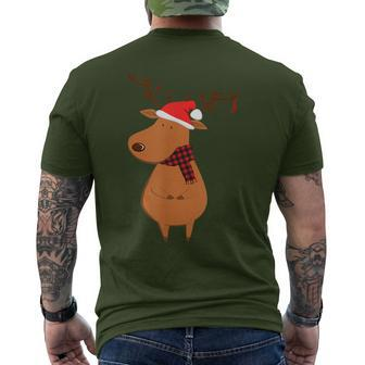 Cute Santa Deer Ugly Christmas Sweater Reindeer Men's T-shirt Back Print - Monsterry DE