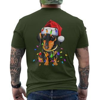 Dachshund Christmas Loves Led Cute Dog Lovers Men's T-shirt Back Print - Monsterry