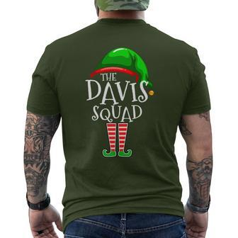 Davis Squad Elf Group Matching Family Name Christmas Men's T-shirt Back Print - Seseable