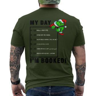 My Day I’M Booked Christmas For Family Men's T-shirt Back Print - Thegiftio