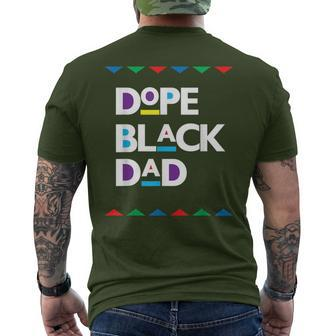Dope Black Dad Dope Black Christmas Fathers Day Men's T-shirt Back Print - Monsterry DE