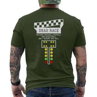 Drag Racing Christmas Tree Racing Horsepower Men's T-shirt Back Print - Monsterry DE