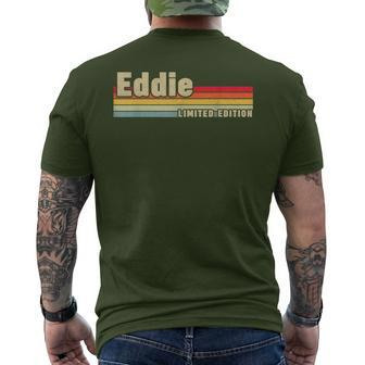 Eddie Name Personalized Birthday Christmas Men's T-shirt Back Print - Monsterry
