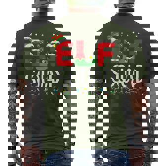 Elf Family Christmas Matching Pajamas Xmas 2023 Elf Squad Men's T-shirt Back Print - Seseable