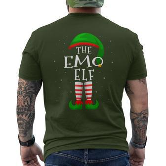 The Emo Elf Matching Family Group Christmas Men's T-shirt Back Print - Monsterry