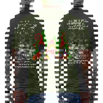 Everything Is Fine Office Staff Crew Cute Christmas Gnomie Men's T-shirt Back Print - Thegiftio UK