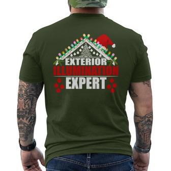Exterior Illumination Expert Christmas Light Decorator Men's T-shirt Back Print - Monsterry AU