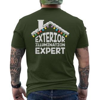 Exterior Illumination Expert Christmas Lights Decorator Men's T-shirt Back Print - Monsterry UK