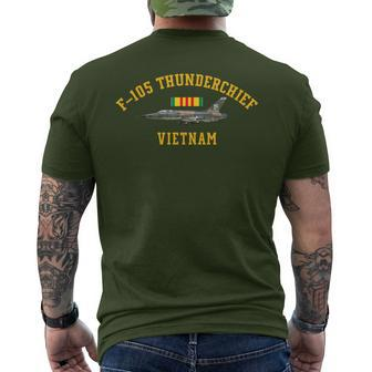 F-105 Thunderchief Vietnam Veteran F-105 Aircraft Christmas Men's T-shirt Back Print - Monsterry DE