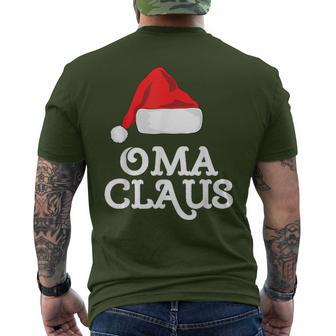 Family Oma Claus Christmas Santa's Hat Pajama Matching Men's T-shirt Back Print - Monsterry UK